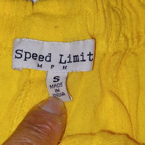 Speed Limit Blouse Women Yellow Size Small - Picture 2 of 5
